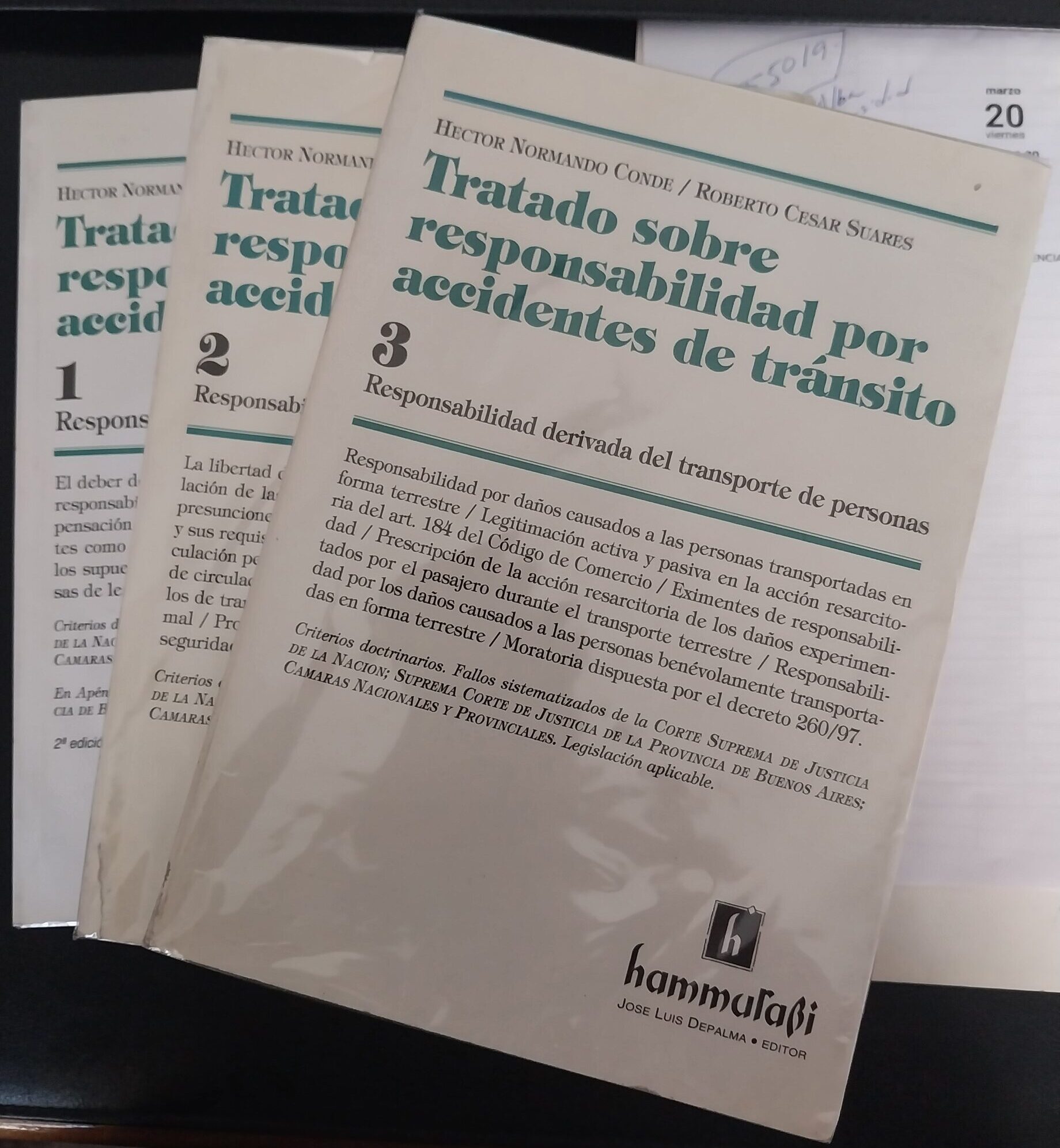 Tratado sobre Responsabilidad por Accidentes de Tránsito - 3 Tomos, 2a Edición Actualizada- ( poco uso)