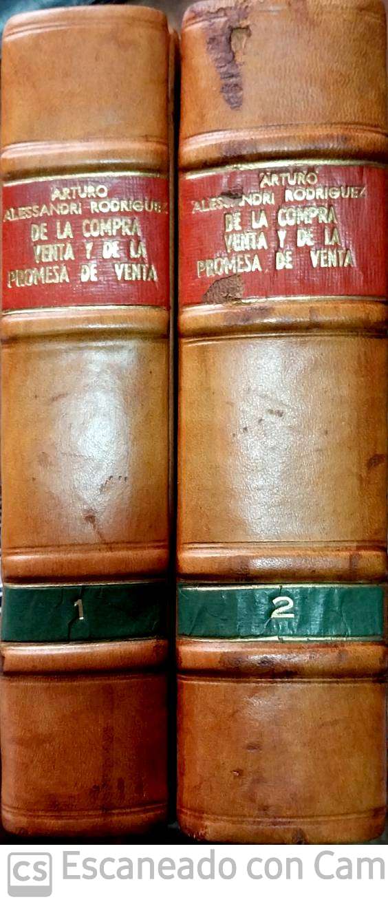 De La Compra Venta - De La Promesa De Venta - Tomo I - II