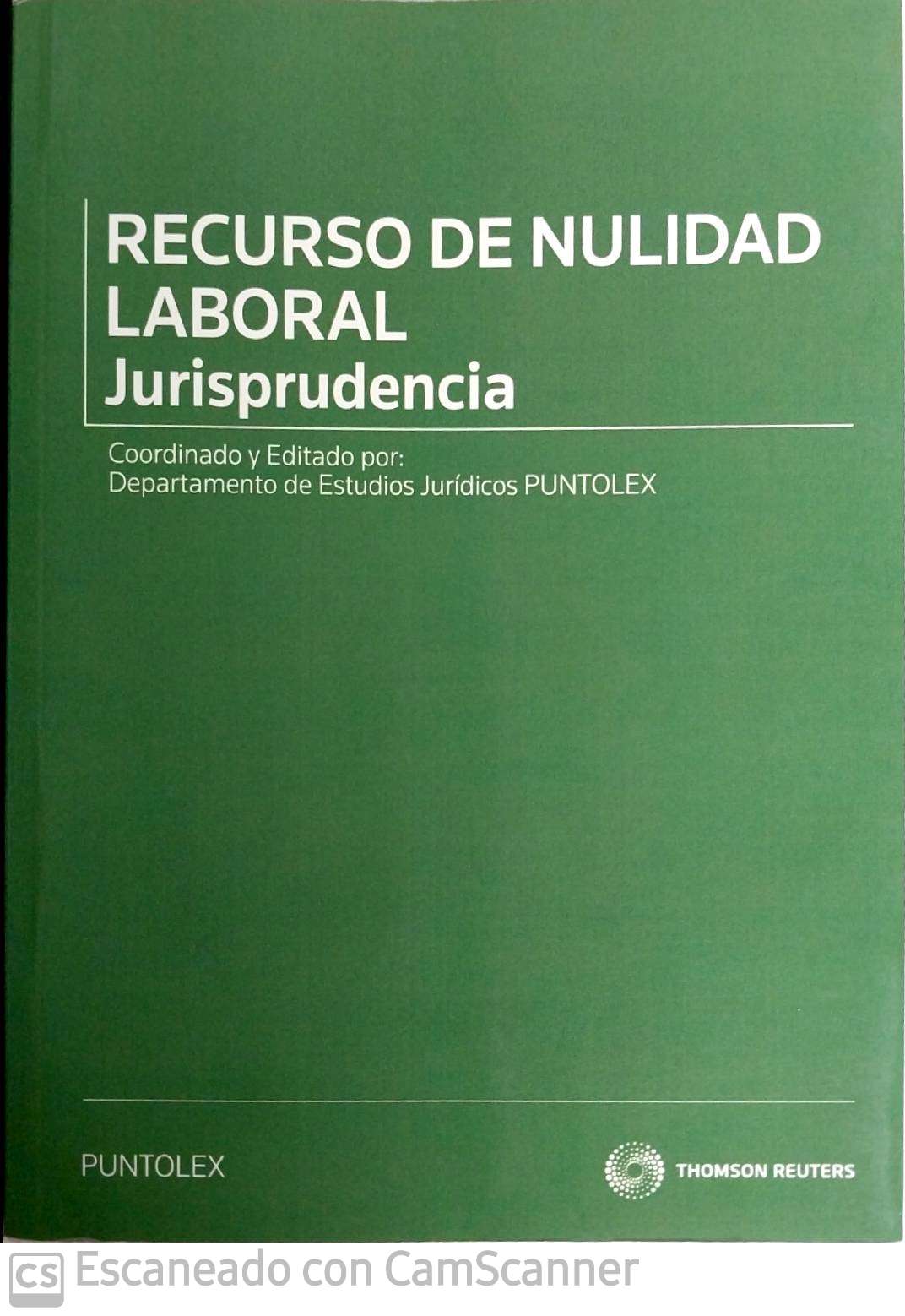 RECURSO DE NULIDAD LABORAL - Jurisprudencia