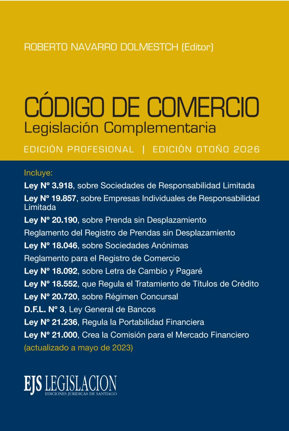 CÓDIGO DE COMERCIO - Legislación complementaria- 2026