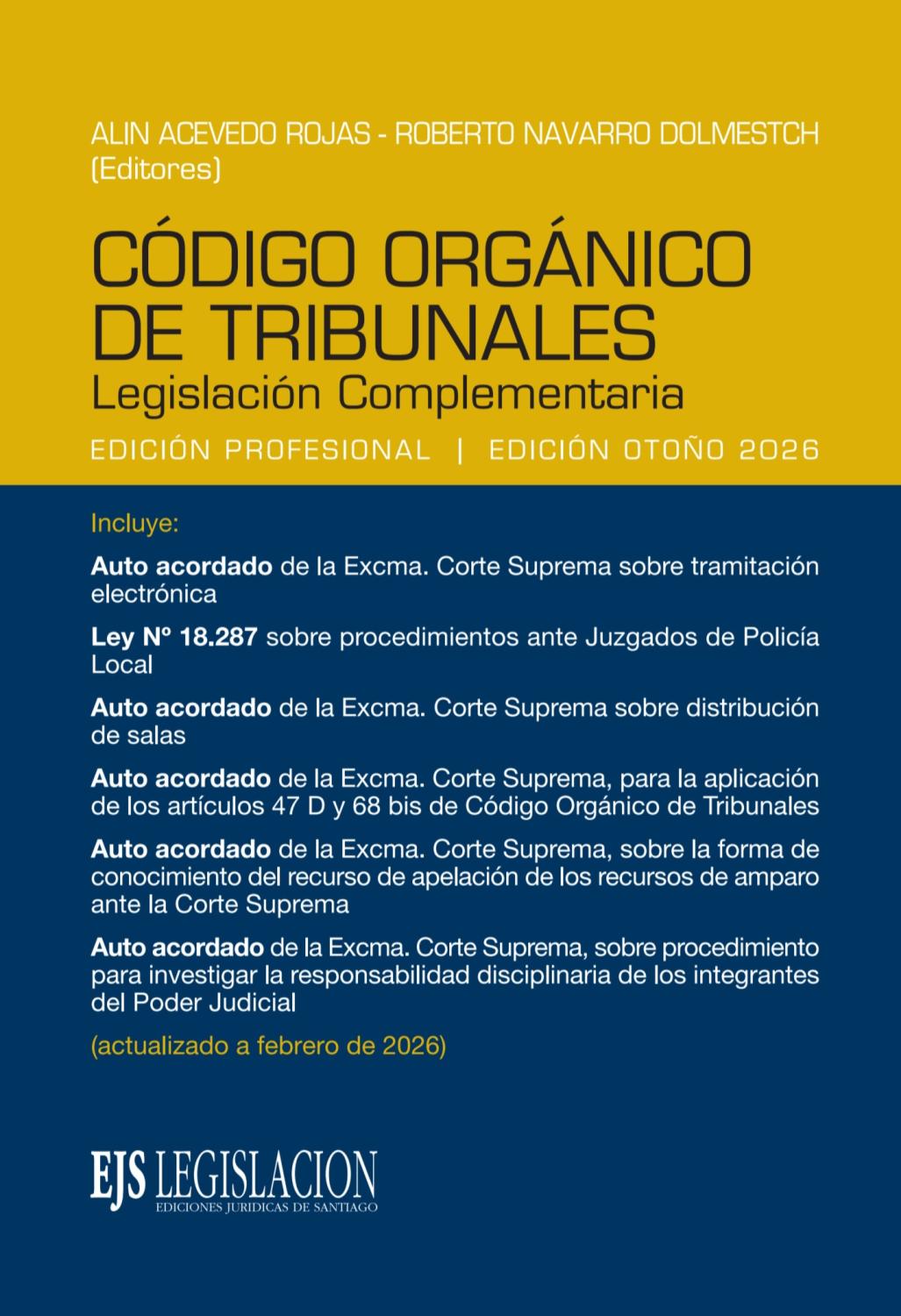 Código Orgánico de Tribunales - 2026
