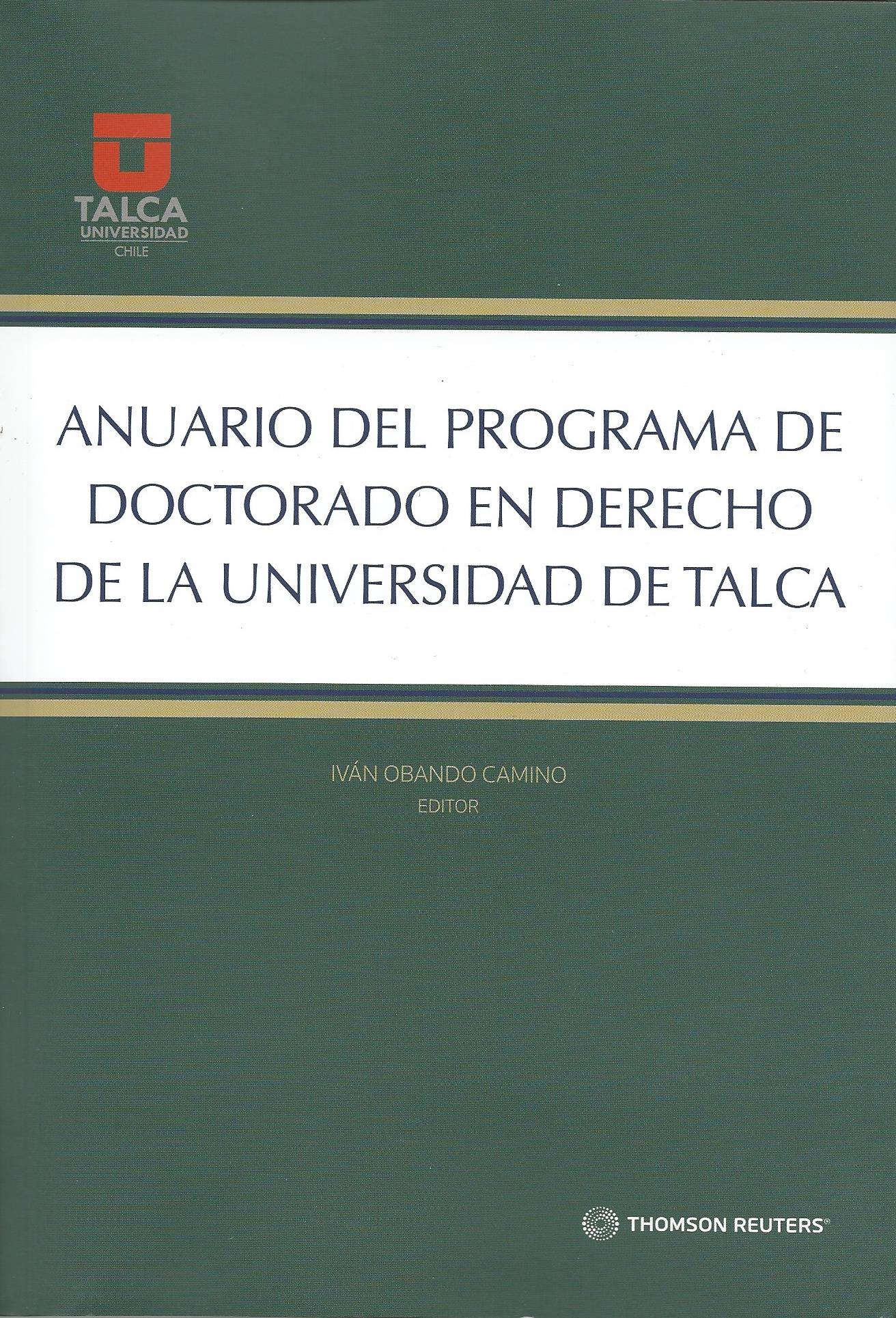Anuario del Programa de Doctorado en Derecho de la Universidad de Talca